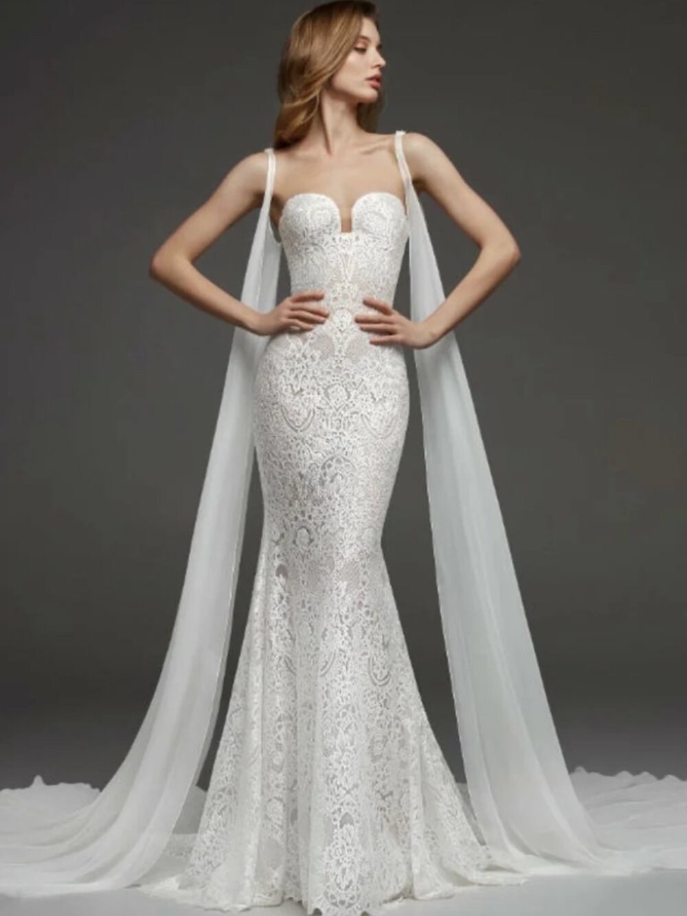Atelier Pronovias "Córdoba" Wedding Gown - Off White Lace, Sz 6